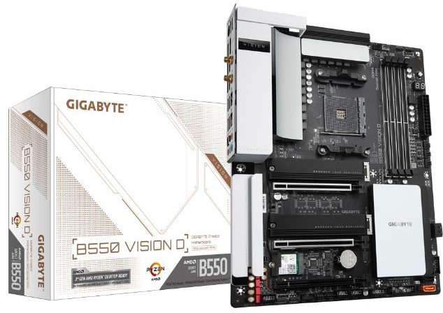 Gigabyte B550 Vision D top