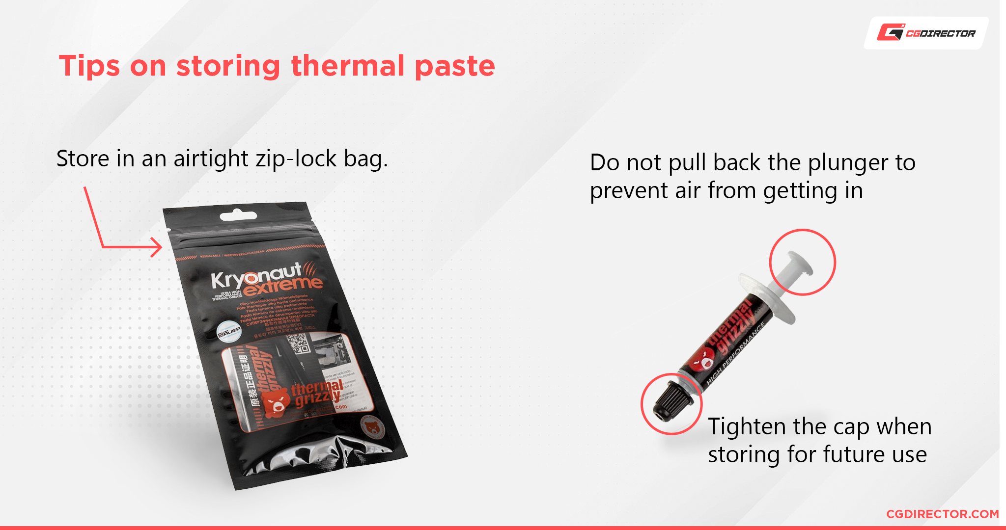 Tips on storing thermal paste
