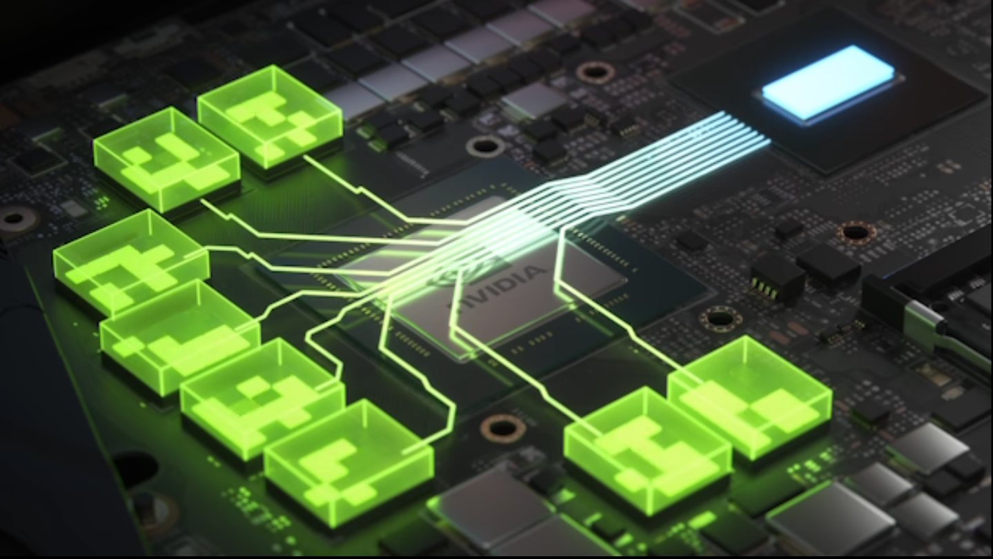 Nvidia VRAM Chips connected to the GPU