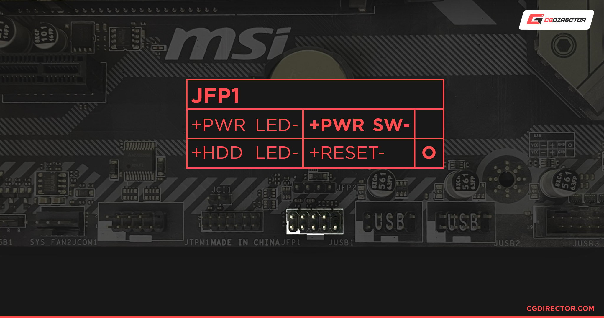 Motherboard PWR SW pins
